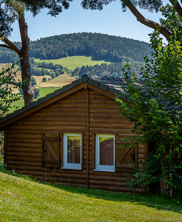 Chalet forester en location au camping Lefébure, camping 2 étoiles en Alsace