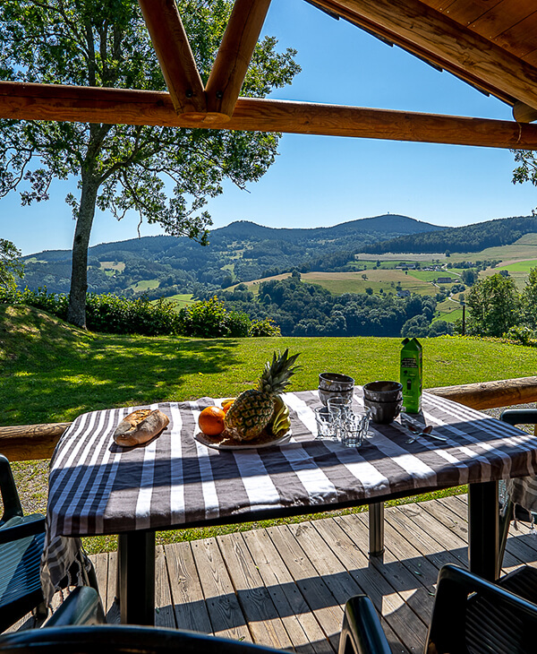 Chalet Tahoe en location au camping Lefébure, camping 2 étoiles en Alsace